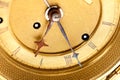 Detail of antique gold clock Royalty Free Stock Photo