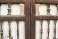 Detail of an antique rustic wooden door Royalty Free Stock Photo