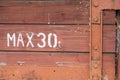 Detail of an old wooden railway carriage Royalty Free Stock Photo