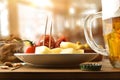 Detail of appetizer served on the table of a bar Royalty Free Stock Photo