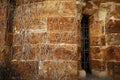 Detail of the apse in monastery of San Clodio, Lugo province, Sp Royalty Free Stock Photo