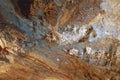 Detail of aragonit mineral at Ochtinska Aragonitova jaskyna cave