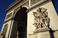 Detail of Arc de Triomphe de l`Etoile. Sculptural group of Triumphal Arch Royalty Free Stock Photo