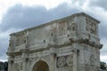 Detail of he Arch of Constantine (Italian: Arco di Costantino)in Rome Royalty Free Stock Photo