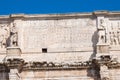 Detail of the Arch of Constantine near the Roman Colosseum, land