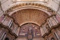 Detail of the arch of entrance of the cathedral of Mallorca Royalty Free Stock Photo