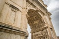 Detail of the arch of Tito next to the Imperial Forums in Rome