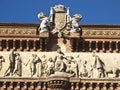 Detail of the arch of triumph, Barcelona. Royalty Free Stock Photo