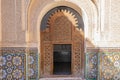 Detail of Moroccan arches and doors. marrakesh