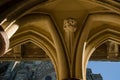 Detail of arches in Mont Saint Michel. France