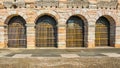 Detail of arches of the roman arena in Verona, Italy...IMAGE Royalty Free Stock Photo