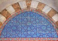 Detail of an architectural ornament in the Blue Mosque of Sultanahmed, located in Istanbul, Turkey Royalty Free Stock Photo