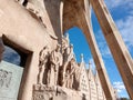 Detail architetture in a cathedral in Barcelona, Spain Royalty Free Stock Photo