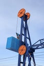 Detail of the arm of a big jib crane Royalty Free Stock Photo