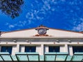 Detail of Art Deco Building With Modern Glass Awnings, Sydney, Australia