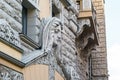 Detail of art nouveau building in Riga, Latvia Royalty Free Stock Photo