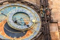 Detail of the astronomical clock in the Old Town Square in Prague, Czech Republic Royalty Free Stock Photo