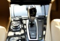 Detail on a automatic gear shifter Royalty Free Stock Photo