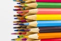 Detail of the back of colored pencils Royalty Free Stock Photo