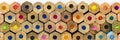 Detail of the back of colored pencils Royalty Free Stock Photo