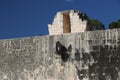 Detail of the ball game field in Chichen Itza Royalty Free Stock Photo