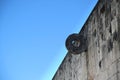 Detail of the ball game field in Chichen Itza Royalty Free Stock Photo