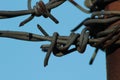 Detail of barbed wire Royalty Free Stock Photo