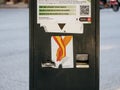 Detail of Barcelona parking toll meter Royalty Free Stock Photo