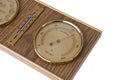 Detail of barometer with thermometer Royalty Free Stock Photo