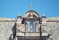 Detail of baroque architecture in church of Cuzco. Peru Royalty Free Stock Photo