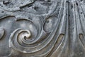 Detail of Baroque gatepost with rendered patterns Royalty Free Stock Photo