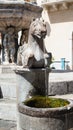 Detail of baroque style fountain in Taormina