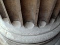 Detail of the Base of a Large Stone Fluted Column