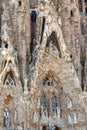 Detail of Sagrada Familia in Barcelona, Spain Royalty Free Stock Photo