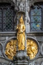 Detail Basilica of the Holy Blood facade in Bruges, Flanders, Belgium Royalty Free Stock Photo