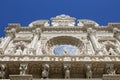 Detail of the Basilica of Holy Cross (Santa Croce) in the historic center of Lecce, Puglia, Italy Royalty Free Stock Photo