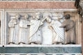 Bass-relief representing the Stories of St. Martin, Cathedral of St. Martin in Lucca, Italy