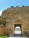 Door of Ainsa Castle, Sobrarbe, Huesca, Spain Royalty Free Stock Photo