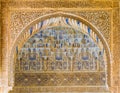 detail of a beautiful decoration of the alhambra palace in spain....IMAGE Royalty Free Stock Photo