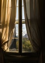 Detail of a beautiful old window in the Museo Correr in Venice, Italy Royalty Free Stock Photo