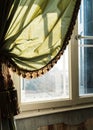 Detail of a beautiful old window in the Museo Correr in Venice, Italy Royalty Free Stock Photo