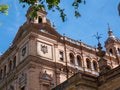 Detail of Beautiful Plaza de Espana, Seville, Spain