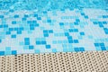 Detail of beautiful swimming pool edge Royalty Free Stock Photo