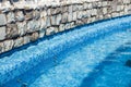 Detail of beautiful swimming pool edge Royalty Free Stock Photo