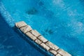 Detail of beautiful swimming pool edge Royalty Free Stock Photo