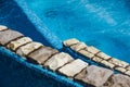 Detail of beautiful swimming pool edge Royalty Free Stock Photo