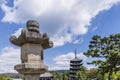 Detail of the beautiful temple and the five story pagoda Kofuku-ji in Nara, Japan