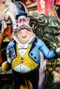 Detail of the beautiful and traditional Fallas, colorful monuments manufactured to be burned in the night of San Jose