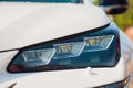 Detail beauty and fast car with headlight Royalty Free Stock Photo