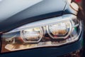 Detail beauty and fast car with headlight Royalty Free Stock Photo